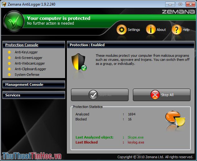 Zemana Anti keylogger