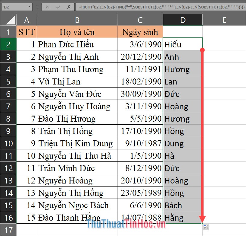 Copy các hàm đó xuống các dòng bên dưới