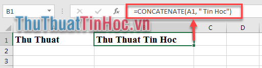 Gộp hai hoặc nhiều ô thành một ô bằng hàm CONCATENATE