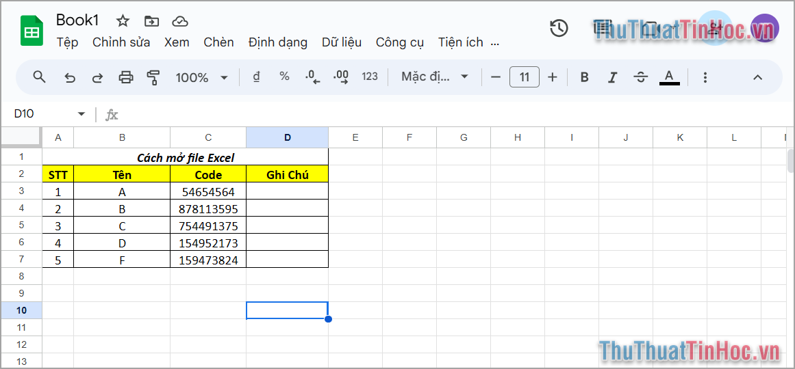 Khi tải file thành công, file sẽ tự động được mở