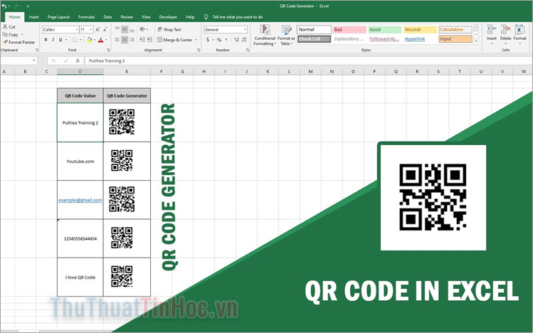 Cách tạo mã QR trong Excel đơn giản, nhanh chóng