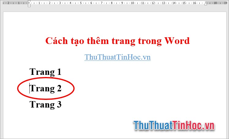 Cách tạo thêm trang trong Word sử dụng Page Break