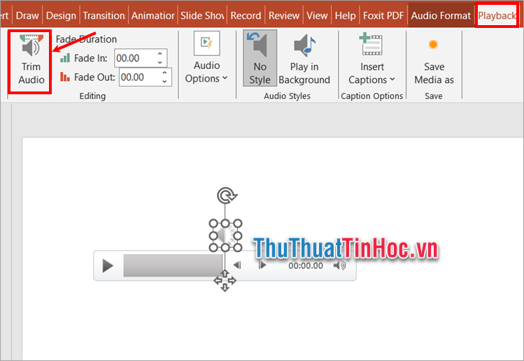 Chọn Trim Audio