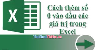 Thêm số 0 vào đầu dãy số trong Excel: Cách thêm số 0 để chuẩn hóa giá trị - Thêm số 0 ở đầu các giá trị.