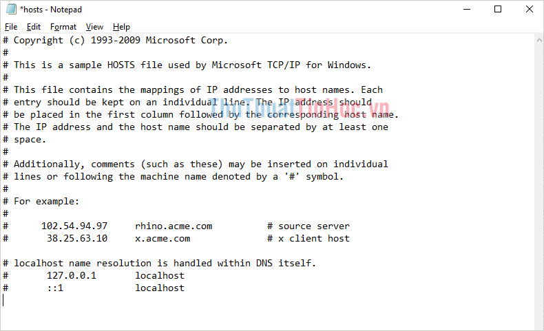Bạn có thể chỉnh sửa file host một cách thoải mái