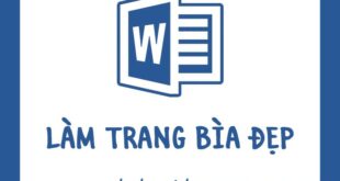 Thủ thuật tạo trang bìa đẹp trong Word