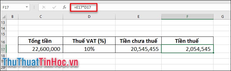 Tính số tiền thuế mà bạn phải chịu