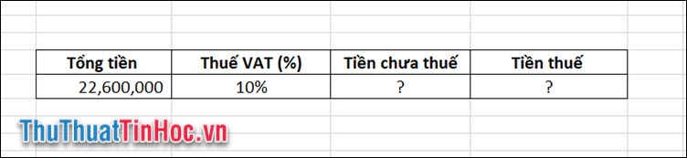 Giá trị chiếc máy tính khi chưa chịu thuế là bao nhiêu