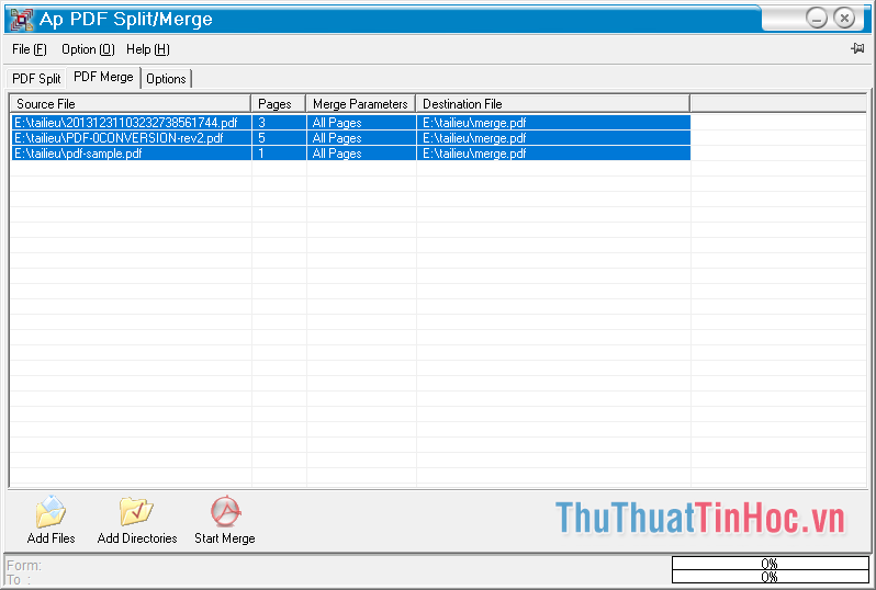 Phần mềm PDF Split/Merge