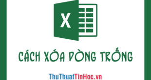 `Xóa dòng trống trong Excel một cách hiệu quả`