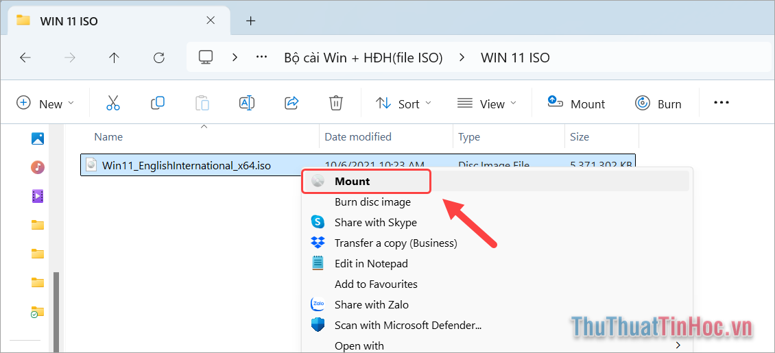 Cách mount file ISO trên Windows 10, 11 nâng cao